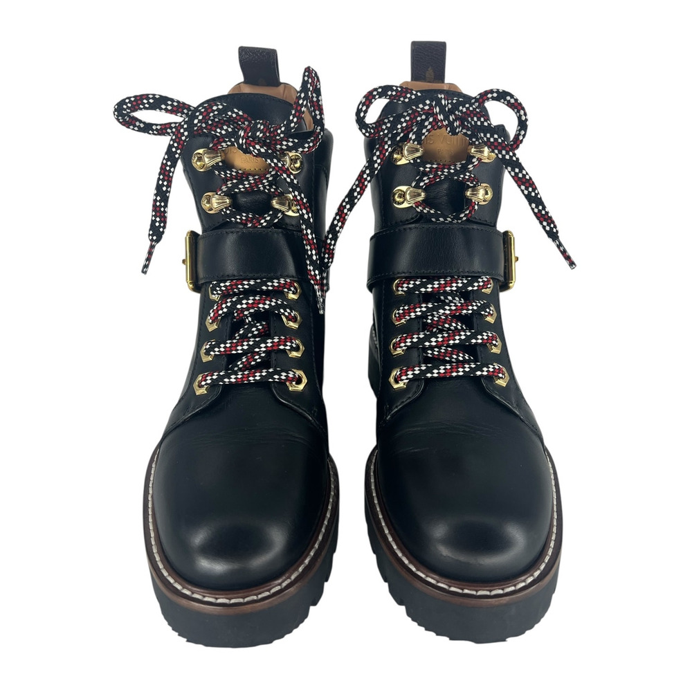 Louis Vuitton Calfskin Territory Ranger Combat Boots in Black - Picture 7 of 16